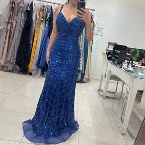 Blue sparkly dress